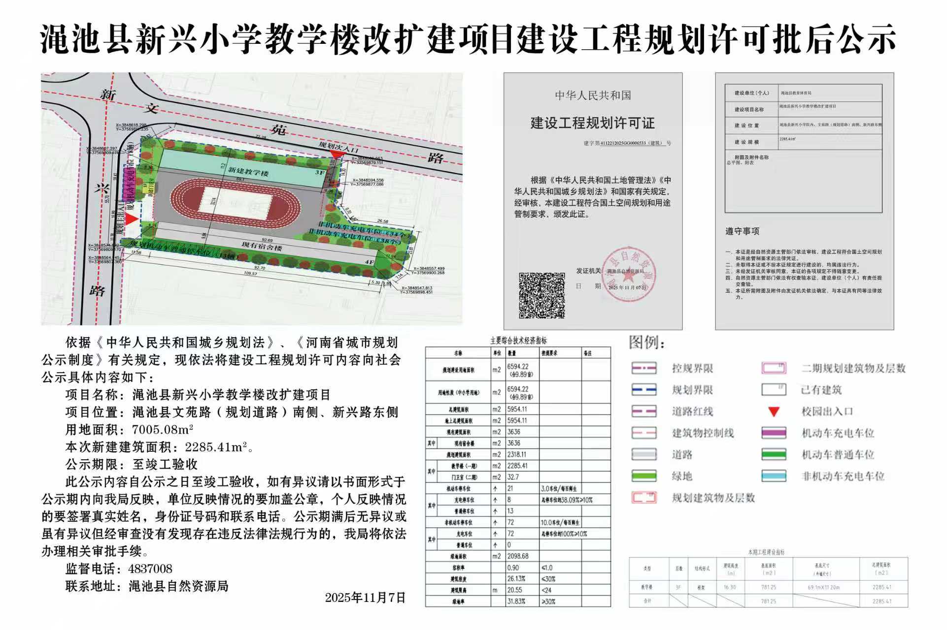 澠池縣新興小學教學樓改建項目建設工程規劃許可批后公示.jpg